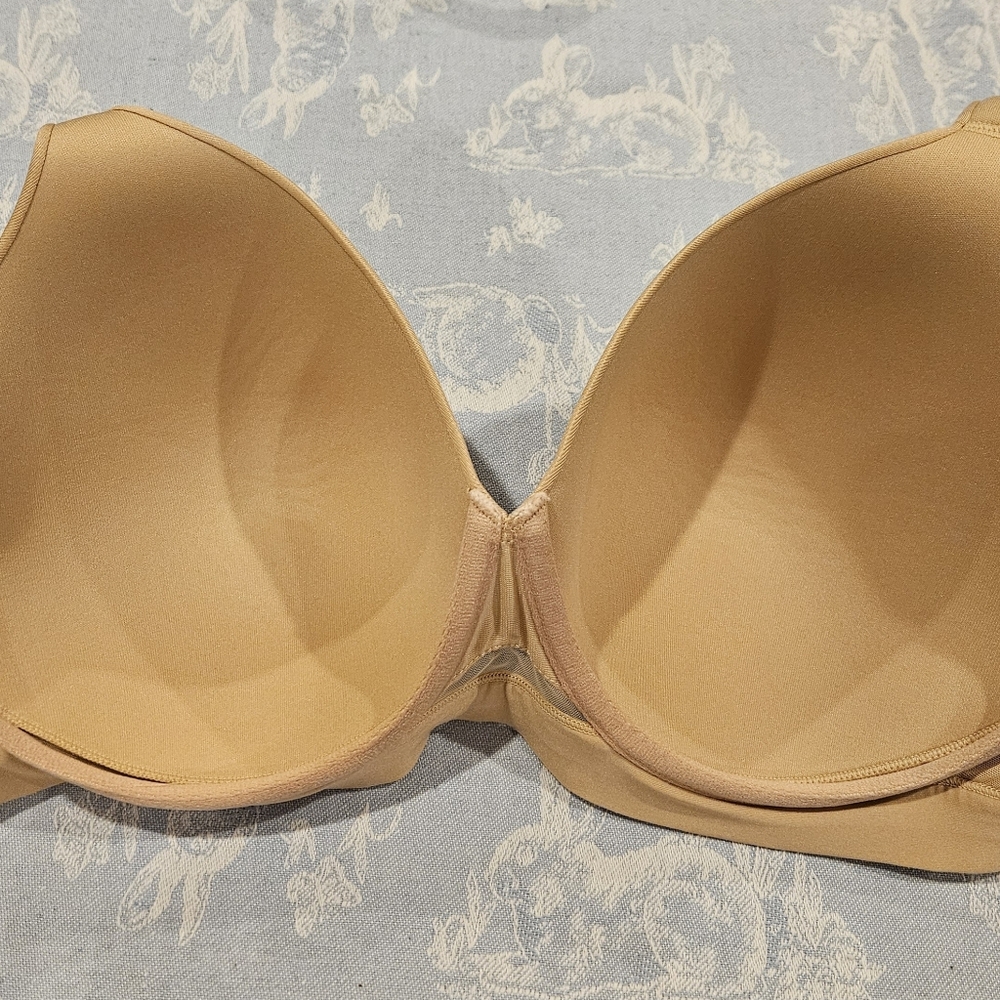 Cacique Lane Bryant 44B Lightly Lined Balconette Bra Nude Beige Plus Size Basic - Picture 3 of 5